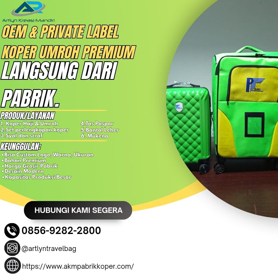 TOP RATED! TELP. 0856-9282-2800, Jual Koper Umroh Custom Logo Travel Lombok, AKM