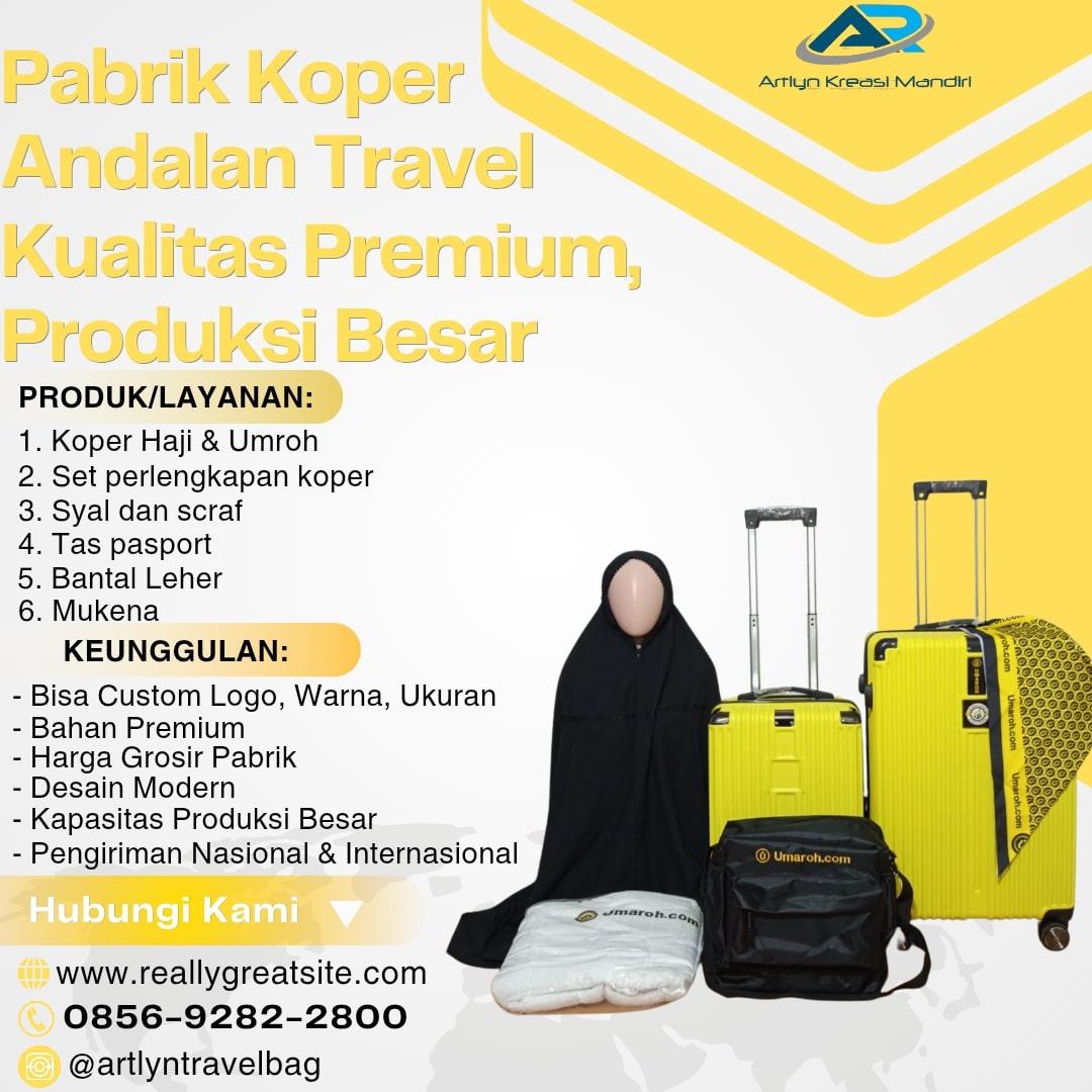 TRUSTED! HUB: 0856-9282-2800, Jual Koper Umroh Custom Logo Travel Indonesia, AKM