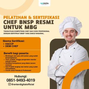 VALID! HUB: 0851-9493-4019, Sertifikasi Kompetensi Chef Batam