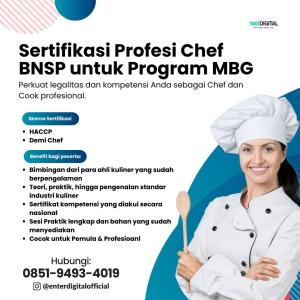 KOMPETEN! TELP. 0851-9493-4019, Harga Sertifikasi Chef Ternate