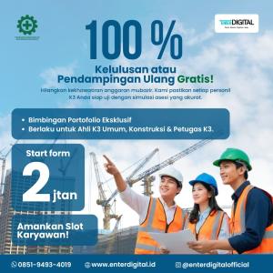 PASTI! WA : 0851-94930-4019 Sertifikasi Ahli K3 Umum Bnsp Kutai