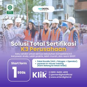 KOMPETEN! WA : 0851-94930-4019 Sertifikasi Ahli K3 Umum Bnsp Pulogadung