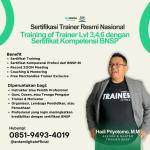 TERMURAH! WA : 0851-9493-4019, Sertifikasi TOT BNSP Level 4 Kendari