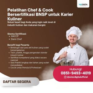 AHLI! WA: 0851-9493-4019, Sertifikasi Kompetensi Chef Kediri
