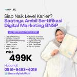 RECOMMENDED! TELP. 0851-9493-4019, Ujian Sertifikasi Digital Marketing BNSP Purbalingga