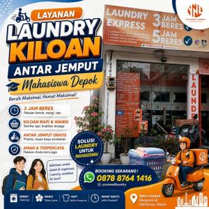 Hemat & Murah | WA 0878 8764 1416 | Laundry Kiloan antar jemput Mahasiswa Depok
